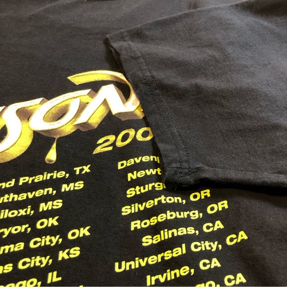 Poison 2007 Tour T-Shirt Double Sided XL Brett Michaels Band Tee - Picture 4 of 8